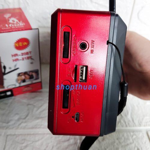 Đài Radio HAIRUN HR-20BT FREE SHIP Chạy USB , Thẻ Nhớ , Kiêm Đèn Pin . Bắt Sóng Cực Tốt , Loa To , Dễ Sử Dụng