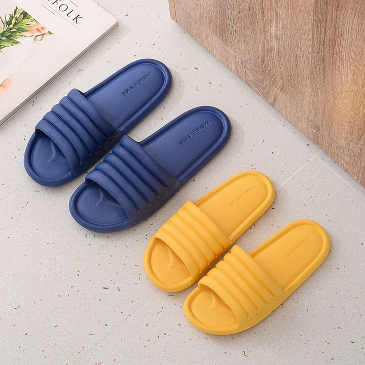 Dép đi trong nhà 2020 chống trơn trượt thiết kế trơn, màu đơn giản PVC sâu