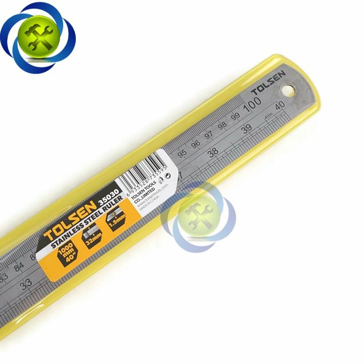 Thước lá 1000mm Tolsen 35030 kích thước 1000mm x 32mm x 1.5mm