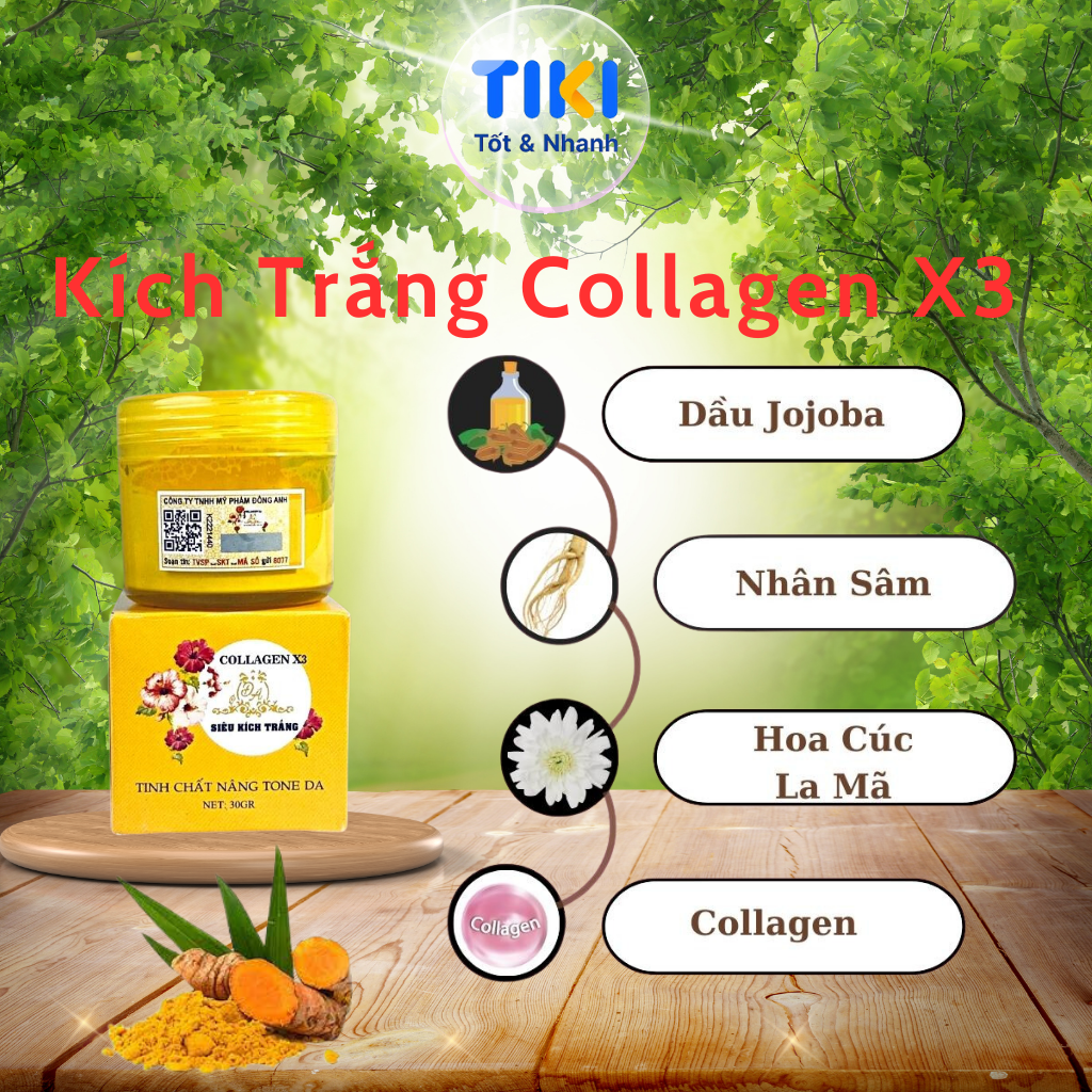 Combo Kem Body + Kem Kích Trắng + Tắm Trắng Collagen X3 Kem Dưỡng Ẩm Dưỡng Trắng Da Toàn Thân Đông Anh Chính Hãng