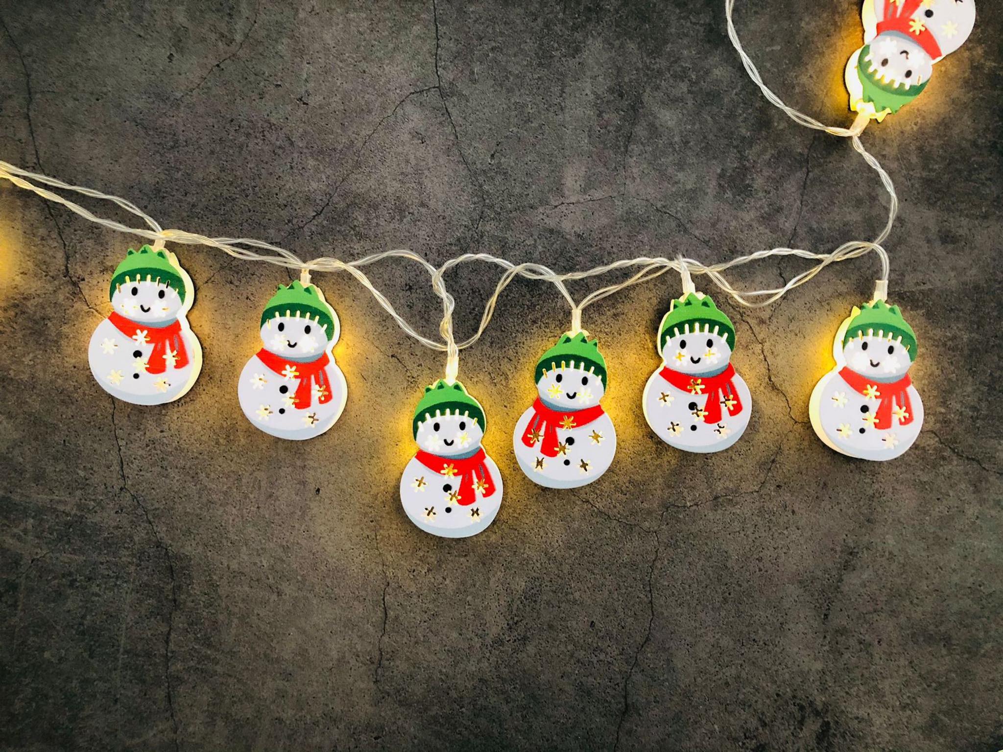 Dây Đèn Trang Trí Giáng Sinh Dễ Lắp Đặt dùng pin AA, đèn Noel Christmas light interior decorate accessory