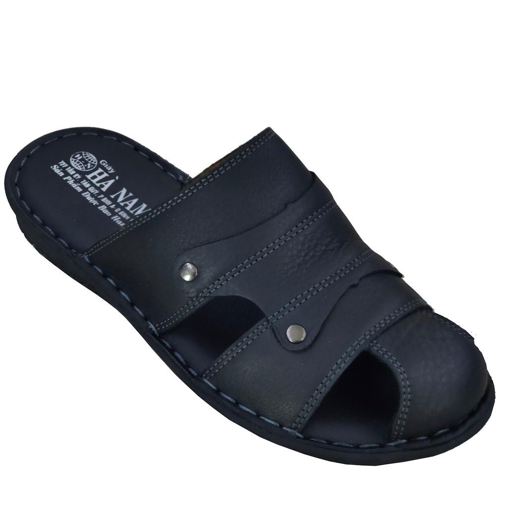 Dép Bít Mũi Nam Da Bò Thật TiTi ĐÔ Cao Cấp GSB2093d