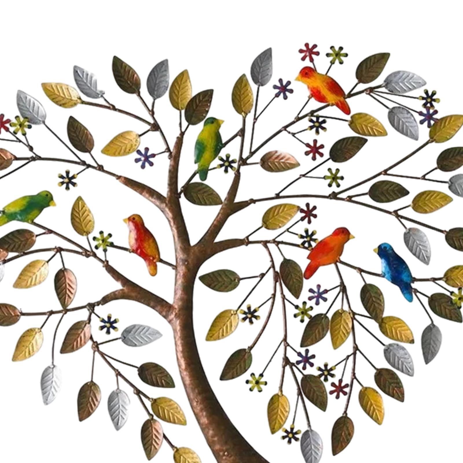 Metal Wall Metal Tree Wall Sculpture Iron Artwork Ornament Wall Metal Pendant for Party Room Decoration, Office, Home