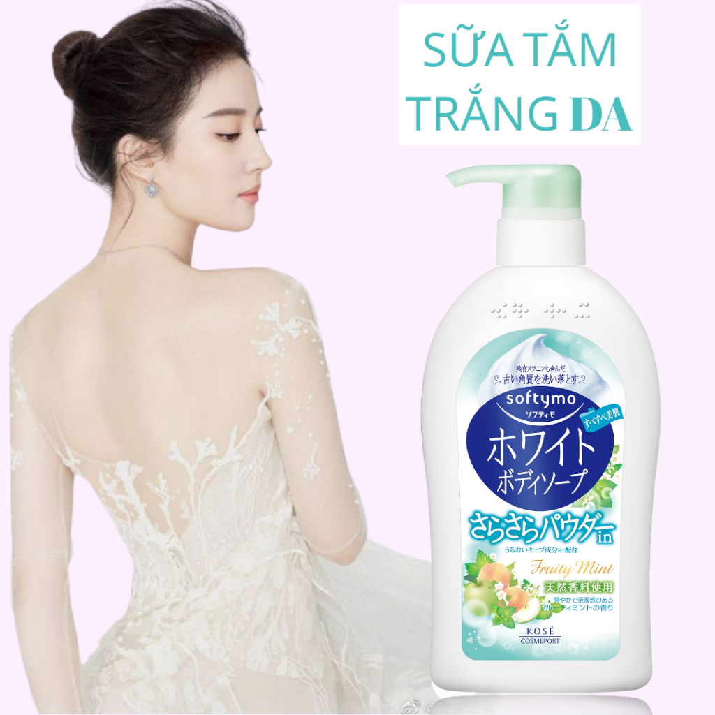Sữa Tắm Dưỡng Trắng Mịn Da Chiết Xuất Collagen Kose Softymo Body Soap (Chai 600mL)