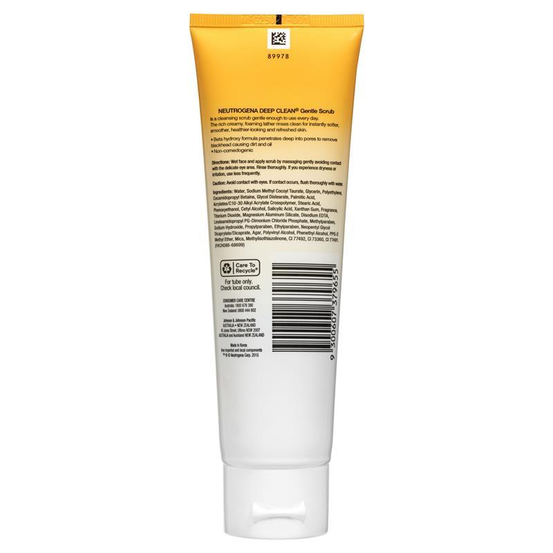 Sữa rửa mặt Neutrogena Deep Clean Gentle Scrub 125ml