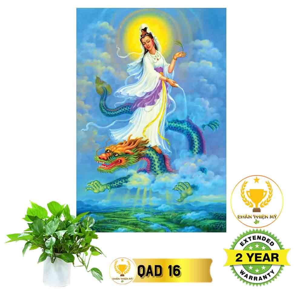 Tranh điện Quan Thế Âm Bồ Tát đứng QAN4