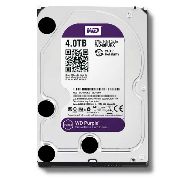 Ổ Cứng HDD Western Digital Purple 4TB 3.5 inch Sata 3 - Hàng Nhập Khẩu