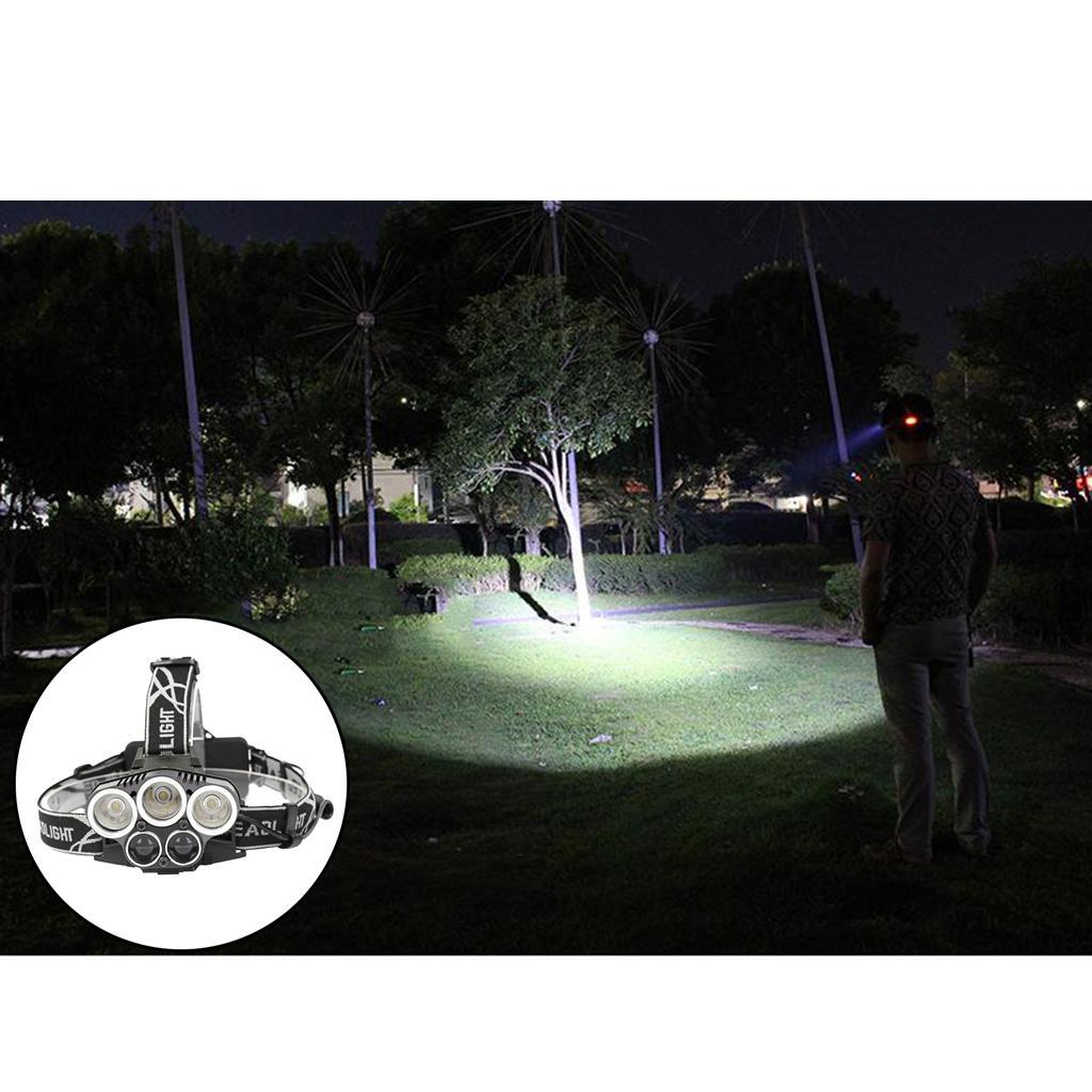 5 LED Headlamp Outdoor Headlamp Flashlight 3000 Lumens 200 meters LED Head Torch Head Light