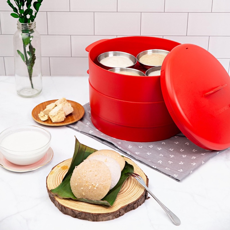 Xửng Hấp 2 Tầng Steam It Tupperware - Đỏ