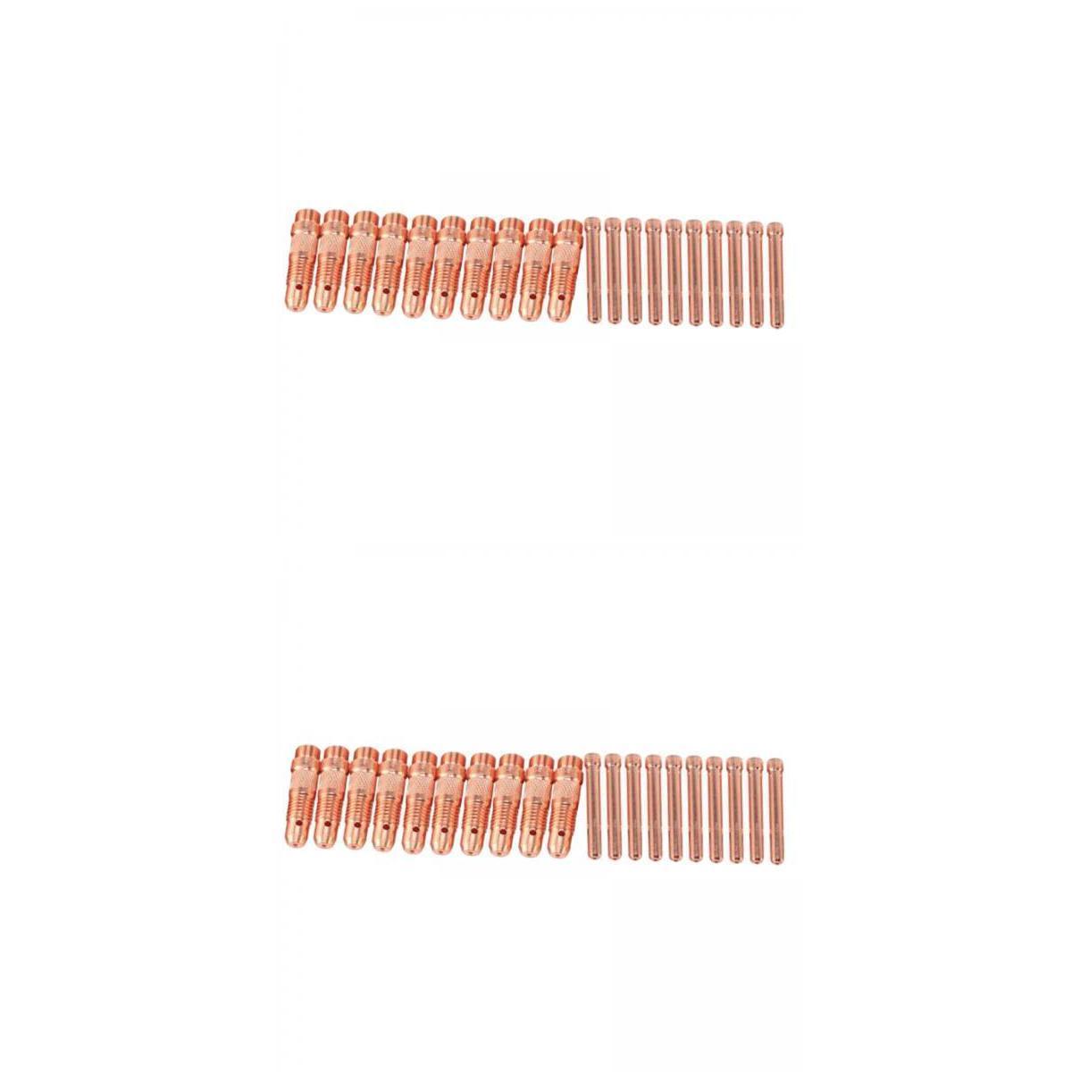 40Pcs Welding Collet Equipment Tungsten Collet Body for WP18 WP17F WP17V