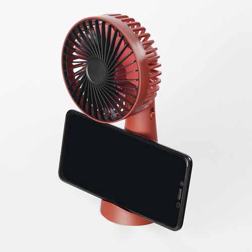 QUẠT MINI CẦM TAY SẠC PIN CÓ KỆ ĐỂ ĐIỆN THOẠI GIAO MÀU NGẪU NHIÊN