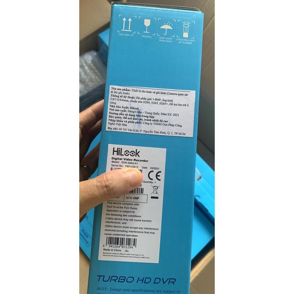 Đầu ghi hình TVI-IP 4 kênh HILOOK DVR-204Q-K1 - Hàng chính hãng