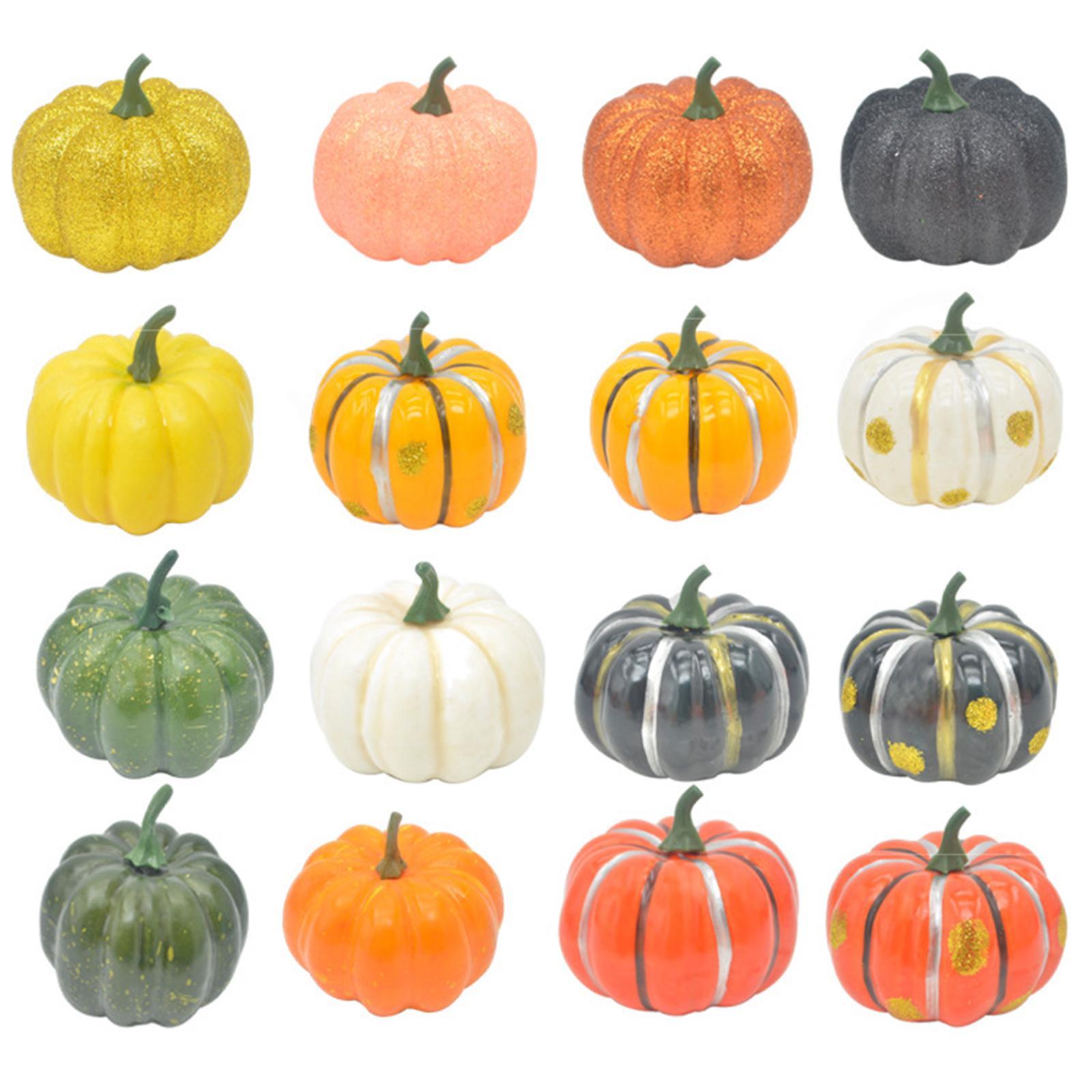 Artificial Pumpkin Foam Pumpkin Lifelike Fall Harvest Decorative Pumpkin Simulation Pumpkin for Table Thanksgiving Halloween Decor Fireplace