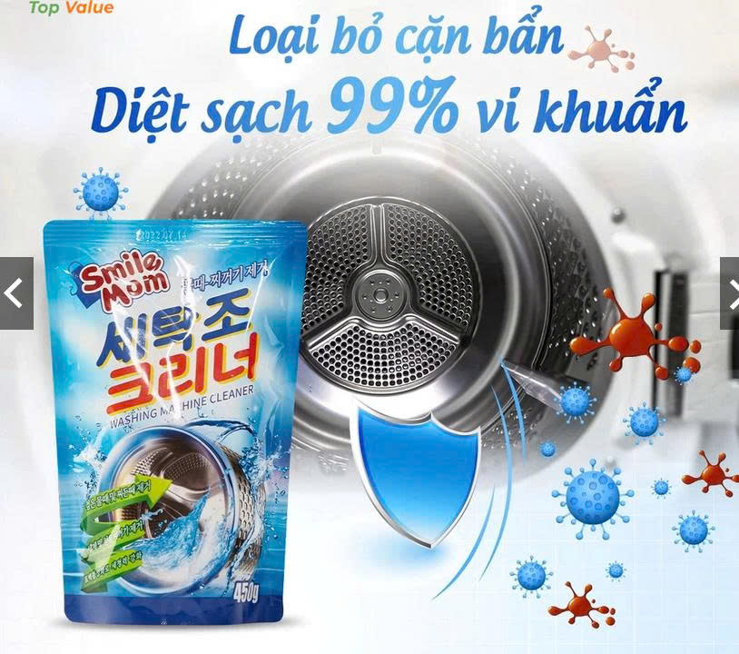 450g Bột Tẩy Lồng Máy Giặt Cao Cấp Giúp Làm Sạch Và Loại Bỏ Cặn Bẩn Hiệu Quả 99% Chất Làm Sạch Vệ Sinh Diệt Khuẩn Hiệu Quả