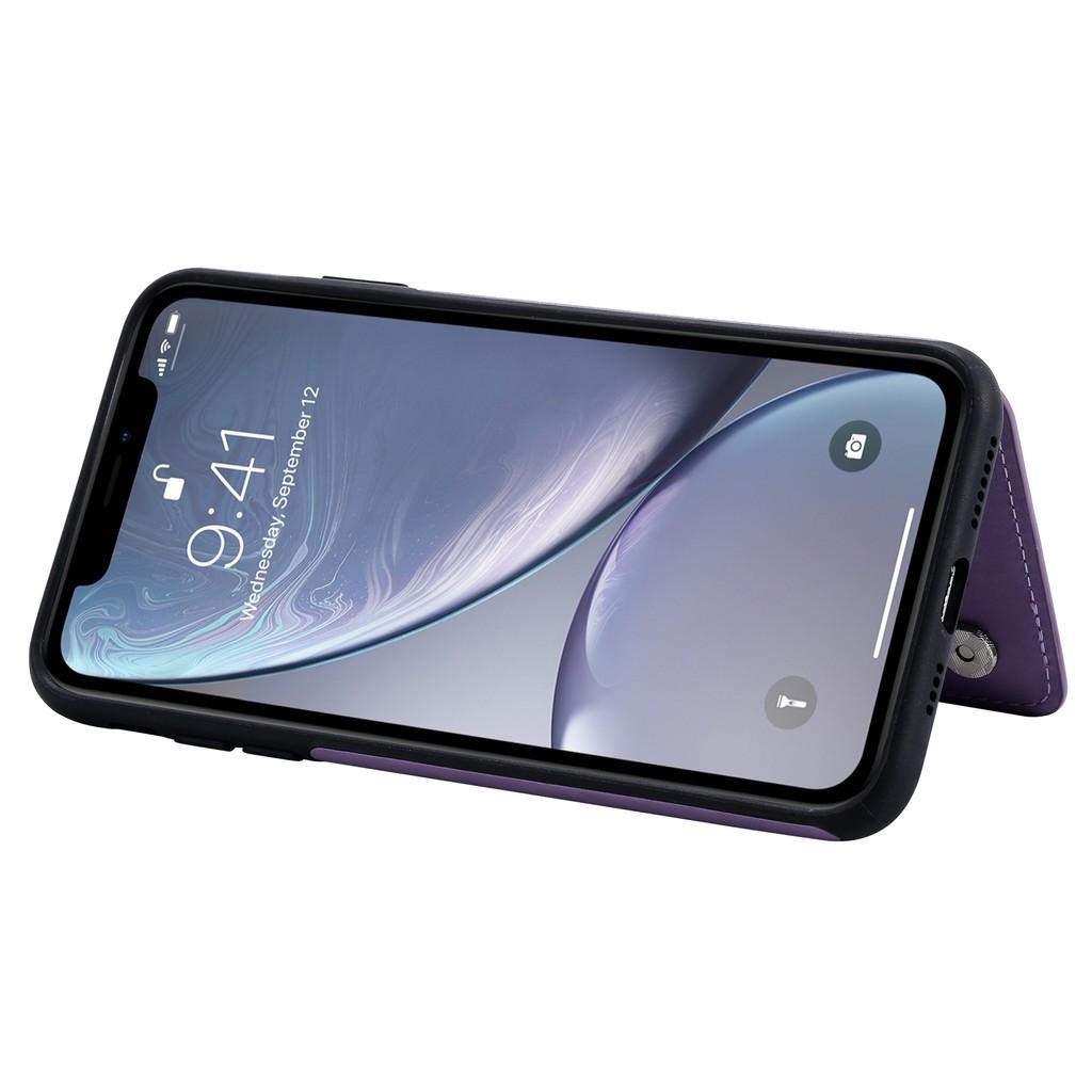 Ốp lưng da ví gập cho iPhone X XS Max XR SE 2020 iPhone 8 iPhone 7 iPhone 6 6S Plus