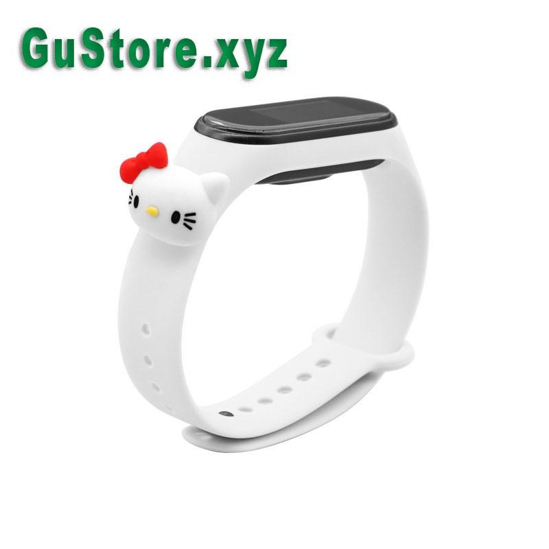 Dây đeo Mi Band silicone GS-MI02 họa tiết hoạt hình cho đồng hồ thông minh Xiaomi Mi Band 5 / 5 NFC /4/3 (có sẵn hàng