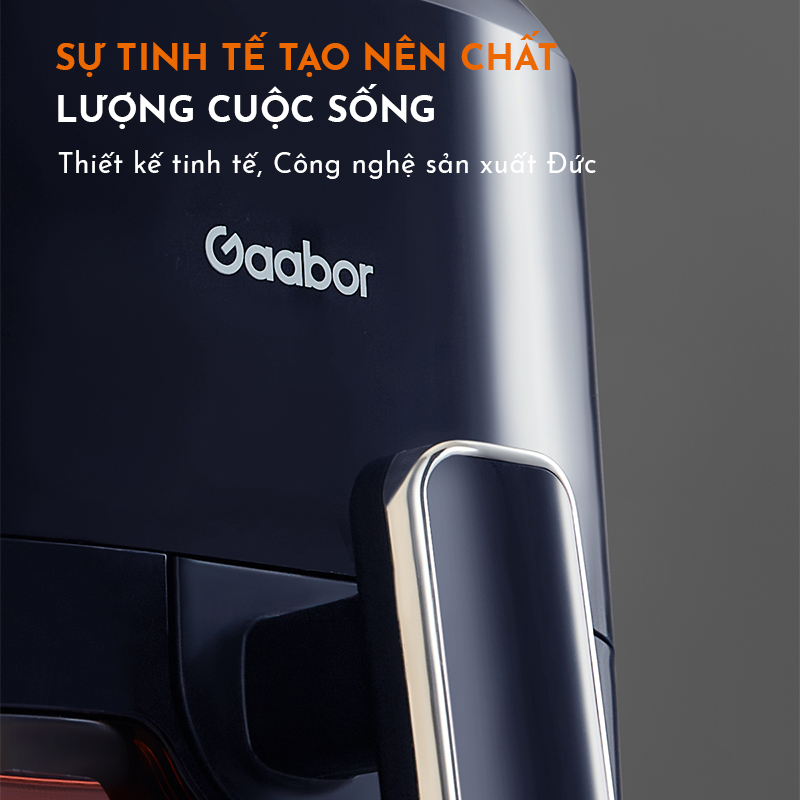 Nồi chiên không dầu cảm ứng cửa kính GAABOR GA-E5D01 dung tích 5 lít công suất 1200W quan sát thức ăn - Hàng chính hãng