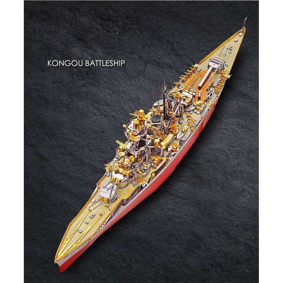 Mô hình lắp ghép kim loại 3d KONGOU BATTLESHIP