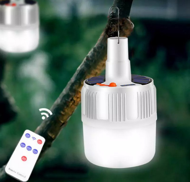 Đèn LED tích điện năng lượng mặt trời 100w, có thể sạc bằng điện gia đình