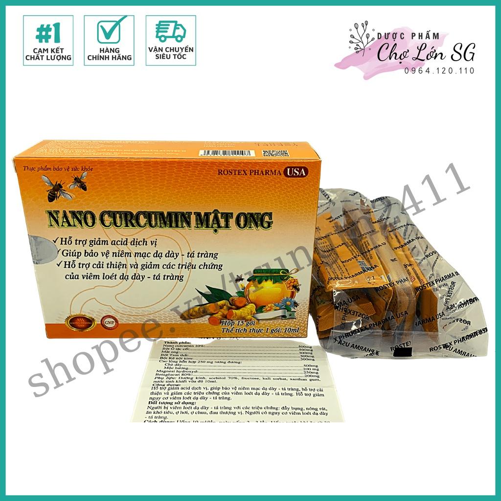 Dung dịch nghệ NANO CURCUMIN MẬT ONG giảm acid, cải thiện các triệu chứng về dạ dày – Hộp 15 gói