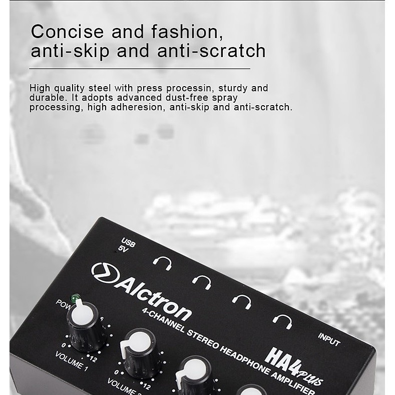 Bộ chia tai nghe 4 cổng Alctron HA4 Plus - Hàng Nhập Khẩu