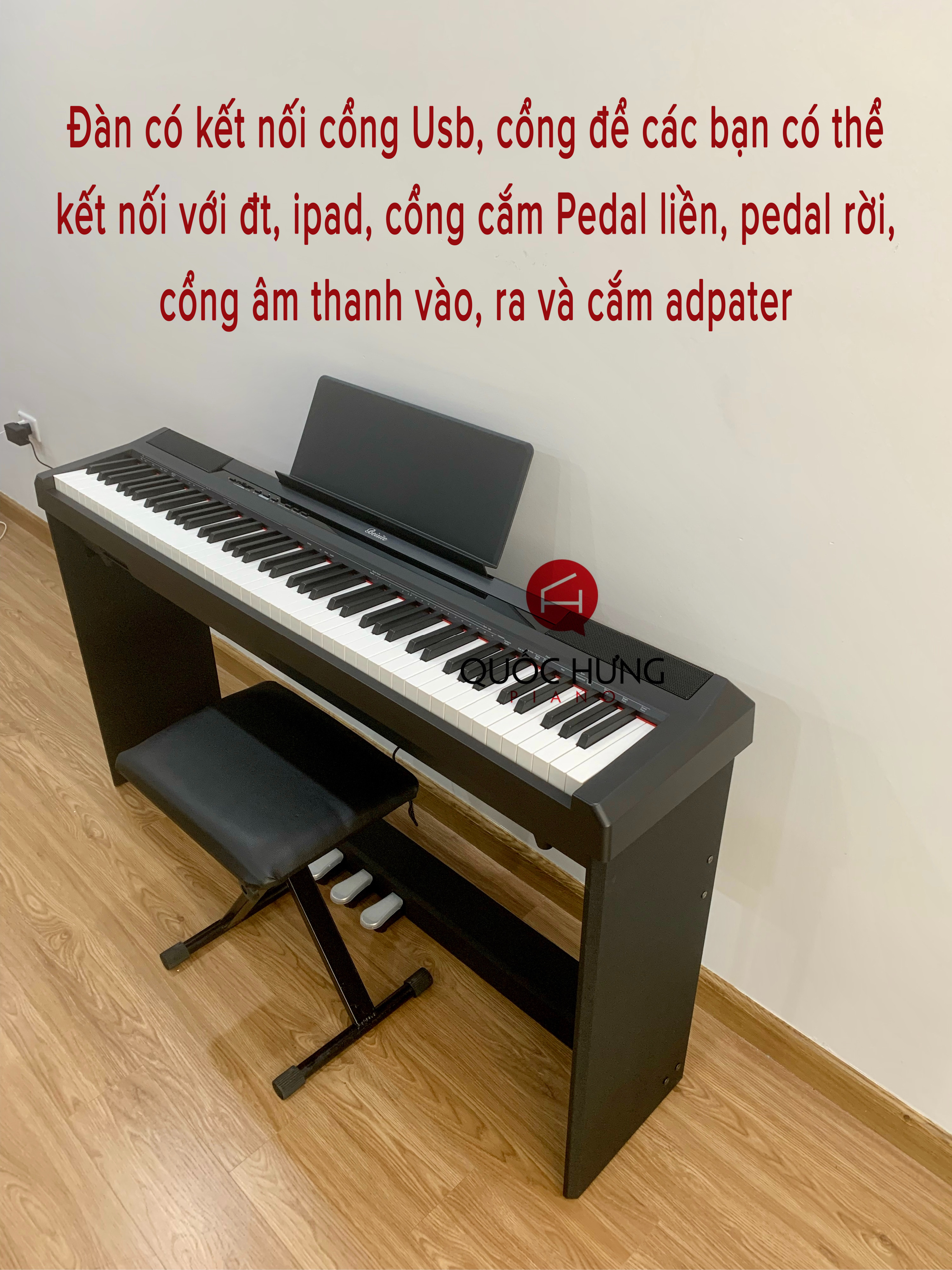Đàn Piano điện Beisite mới 100% tặng kèm full combo hàng chuẩn công ty chuyên dùng cho luyện tập và biểu diễn.