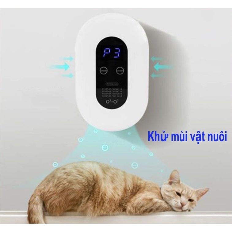 Máy lọc không khí mini ozone ion âm 5 chế độ khử mùi hôi nhà vệ sinh toilet nhà bếp phòng ngủ mùi chó mèo