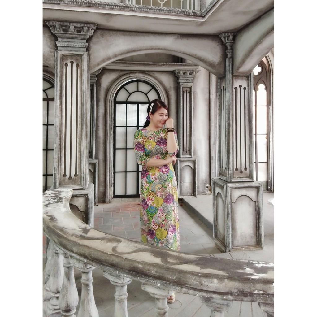 Set bộ áo dài tết du xuân cực xinh BY2087
