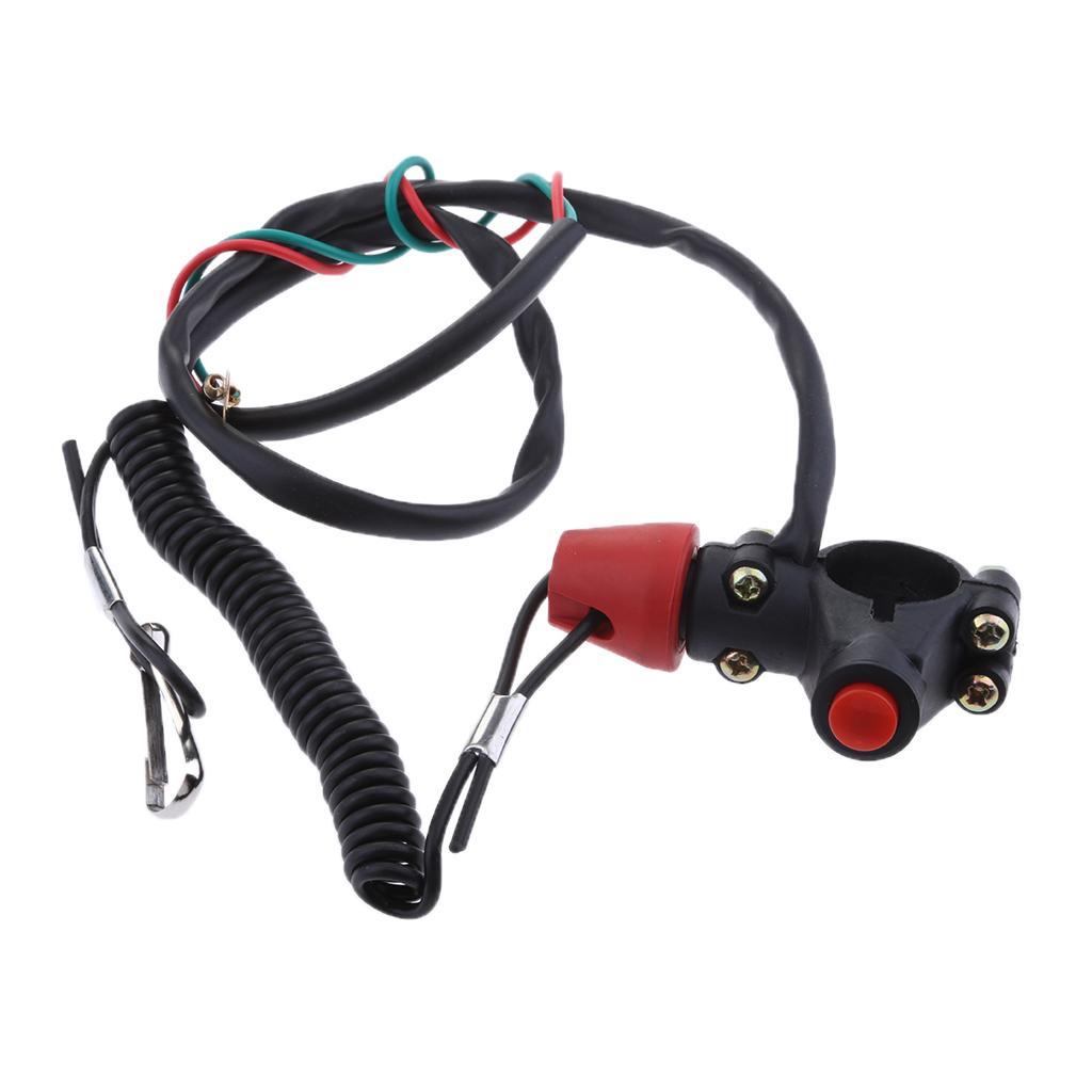 2pcs Universal Boat Outboard Engine Stop Safety Kill Switch Tether Cord