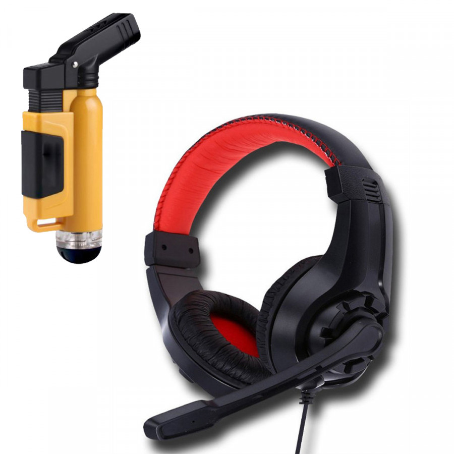 Tai nghe chụp tai G1 kèm mic đàm thoại dành cho Game thủ chống nhiễu, chống ồn tốt + Tặng hộp quẹt bật lửa khò mỏ vịt cao cấp  (màu ngẫu nhiên)