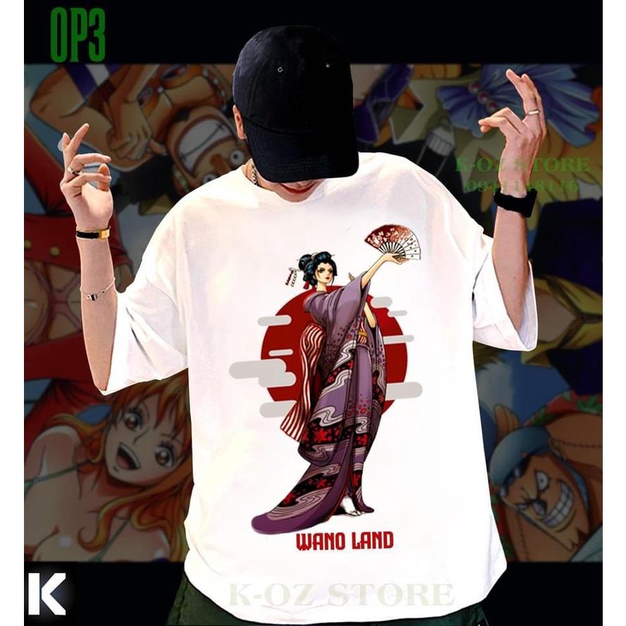 ÁO THUN UNISEX BIGSIZE HẢI TẶC GÁI CẦM QUẠT WANO LAND