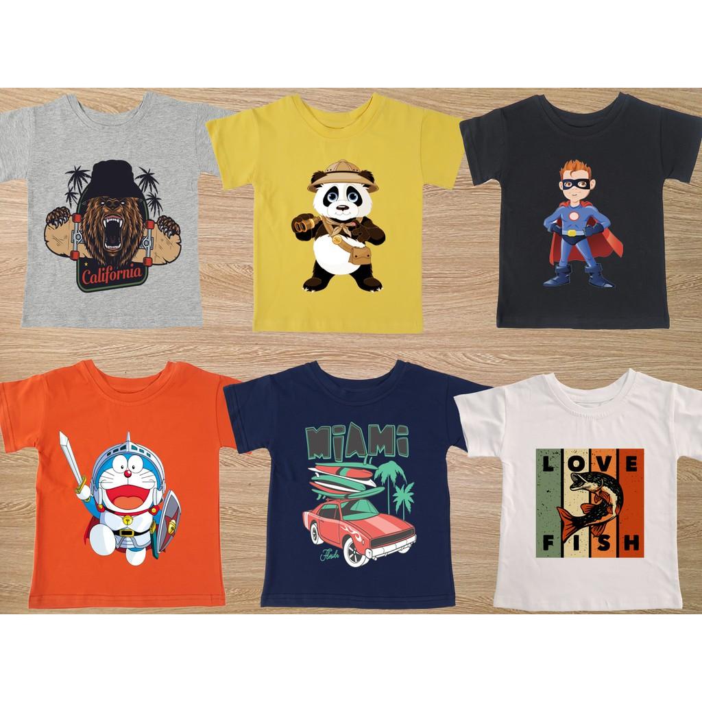 Áo thun trẻ em nam cotton 100% các màu : Mã 037