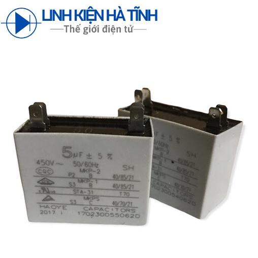 TỤ QUẠT 5UF 450V CBB61 5UF450V LOẠI TỐT