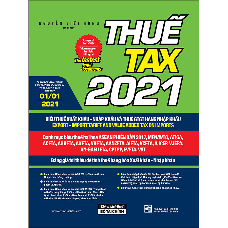 Thuế TAX 2021 - Biểu Thuế Xuất Khẩu - Nhập Khẩu Và Thuế GTGT Hàng Nhập Khẩu (Song Ngữ Anh - Việt)