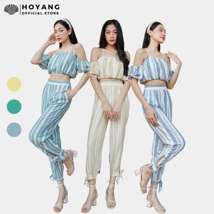 Set Áo Croptop Và Quần Jogger Cực Chất HOYANG ASQ03 QSQ03