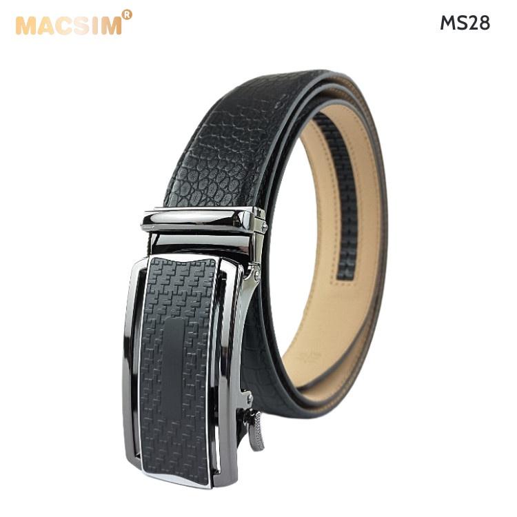 Thắt lưng nam -Dây nịt nam da thật cao cấp nhãn hiệu Macsim MS28