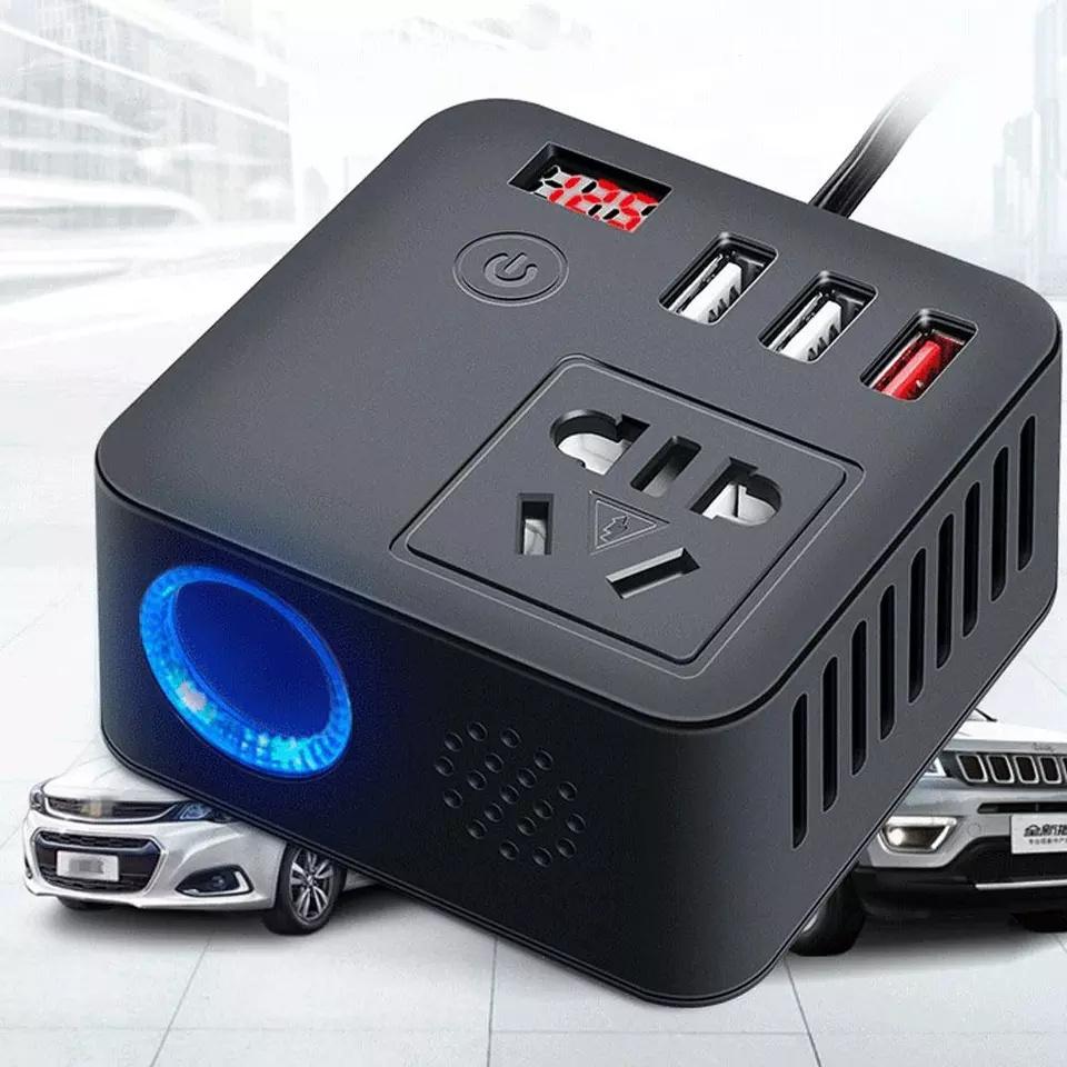 Bộ biến tần biến điện Ô Tô 12V/24V Sang 220V Ô Tô Đa Chức Năng ️ FREESHIP ️