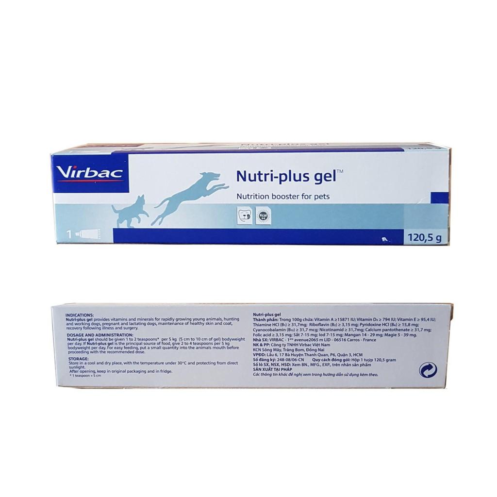 Gel dinh dưỡng cho chó mèo VirBac Nutri Plus bổ sung dinh dưỡng, năng lượng cho chó mèo