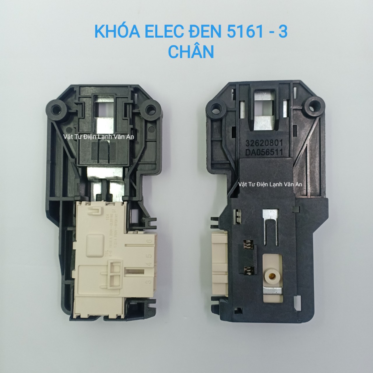 Khóa cửa máy giặt cho Electrolux đen 3 chân