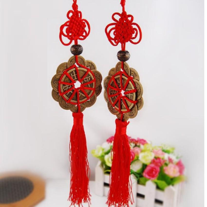 Tiền Xu Mai Hoa 10 Cánh Rời  Mai Hoa Thập Toàn Treo Xe Oto 206230 1   + Tặng 1 đèn led gắn van xe đổi màu 206131