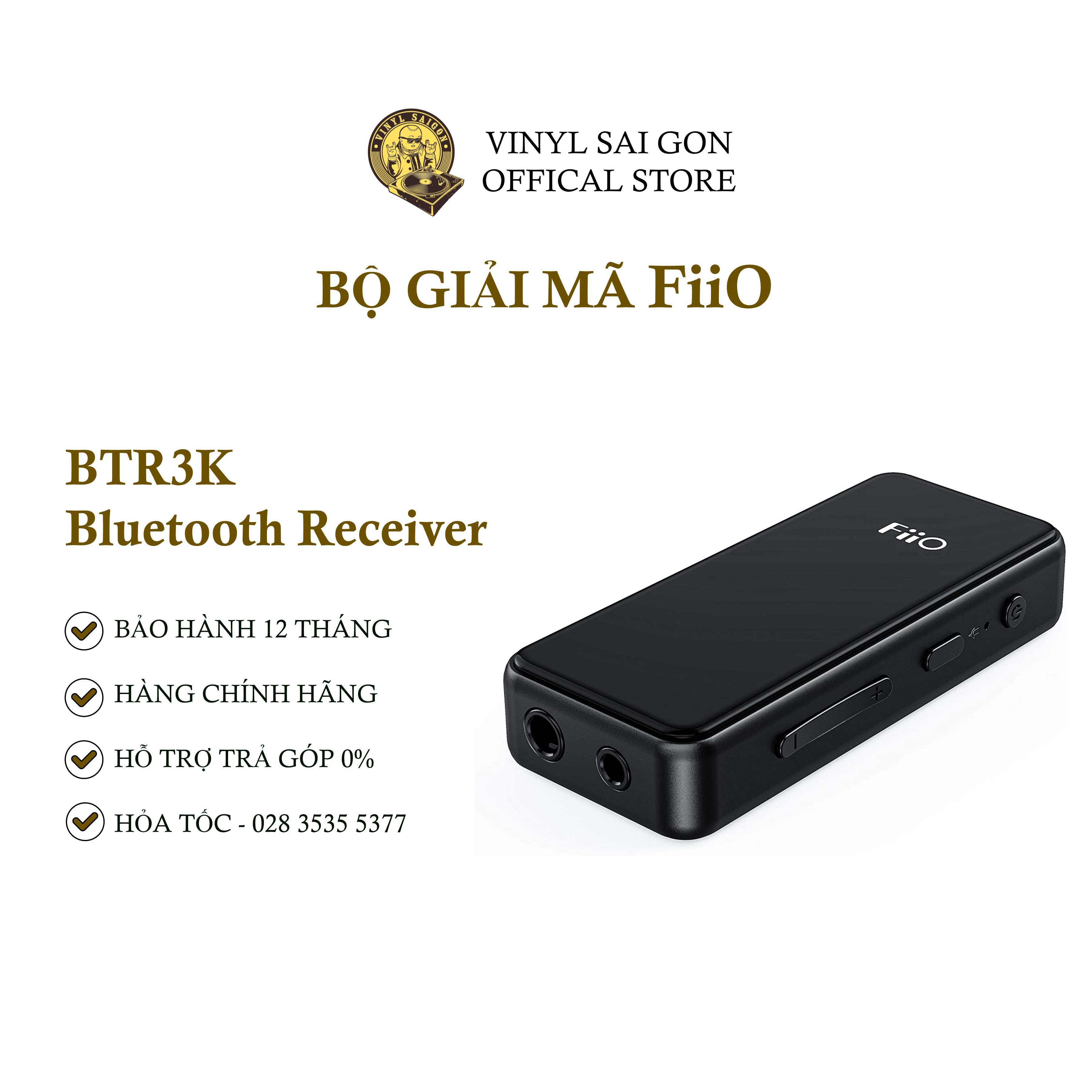 Bộ Giải Mã Bluetooth Receiver FiiO BTR3K - Hàng Nhập Khẩu