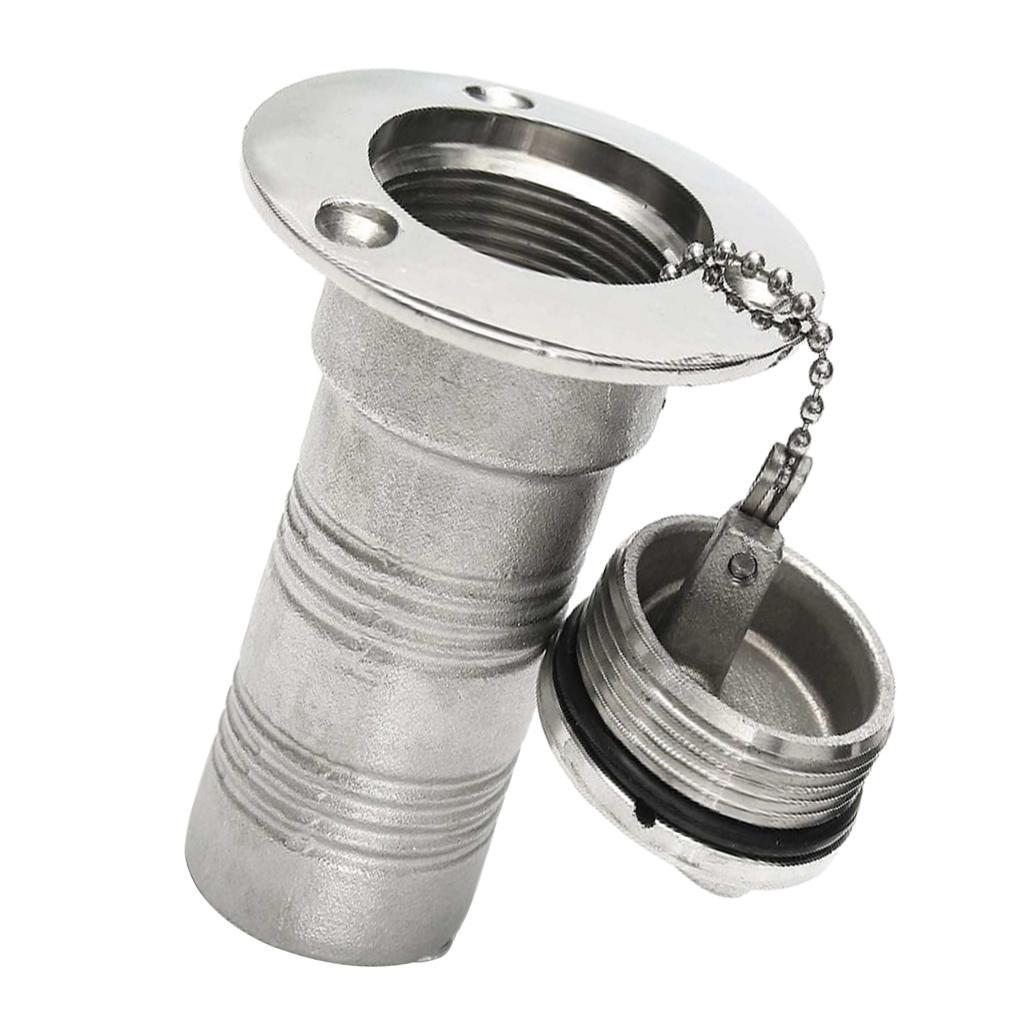 Ø 50 Mm Top Filler Gas Filler Neck with Tank Cap, Stainless Steel 316,