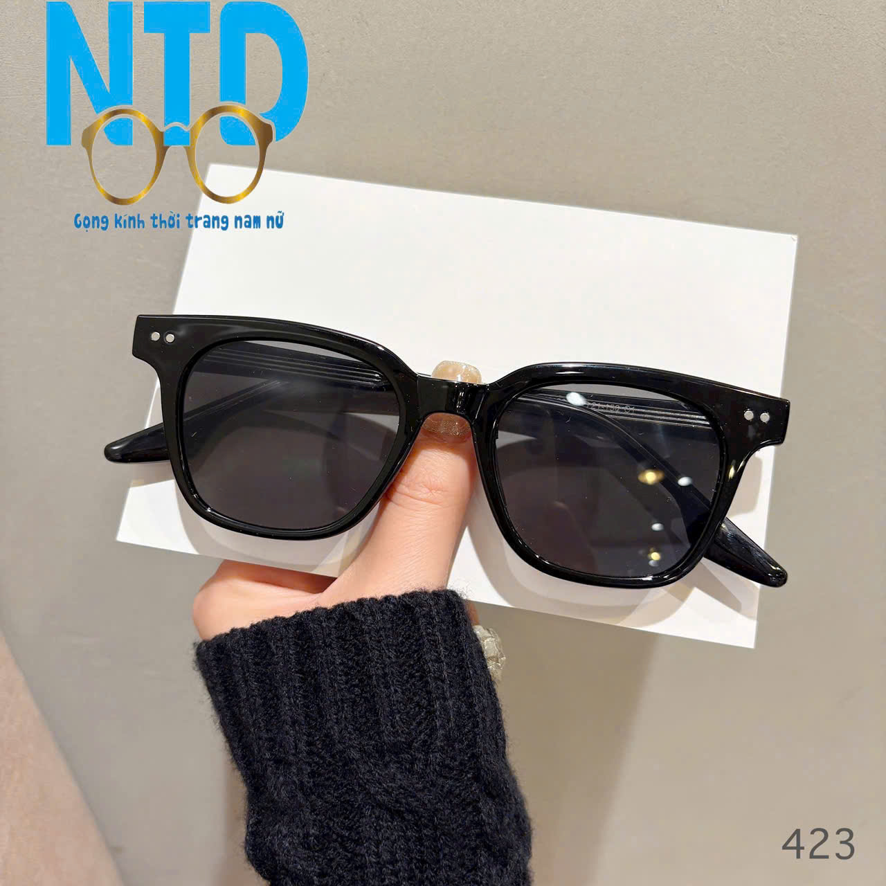 Gọng kính cận vuông NTD423 nam nữ nhựa lõi thép phụ kiện thời trang cao cấp