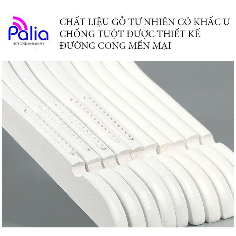 COMBO 10 MÓC ÁO GỖ TRẮNG VAI 38CM - MÓC ÁO GỖ - MÓC TREO ĐỒ NỮ - PHỤ KIỆN SHOP - ĐỒ DÙNG TIỆN ÍCH GIA ĐÌNH