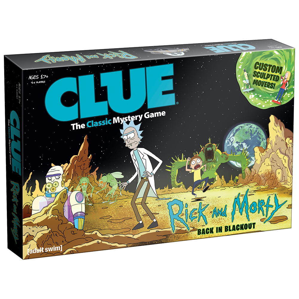 Bộ Board Game Giải Trí Rick &amp; Morty Cluedo Trò Chơi Phá Án Hiện Đại