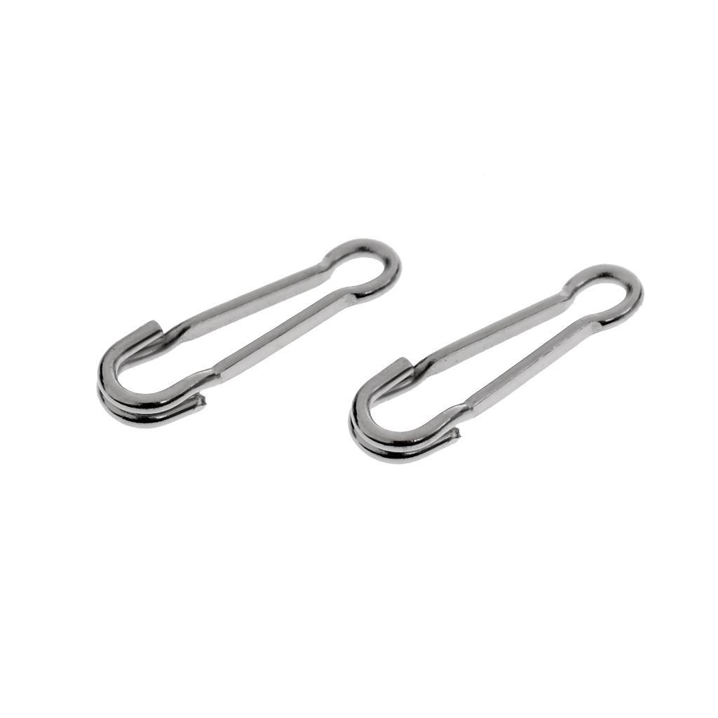 100x Hawaiian Snaps with Easy Link Swivels Wire Leader Quick Change Clips Connectors Rig Rings Saltwater