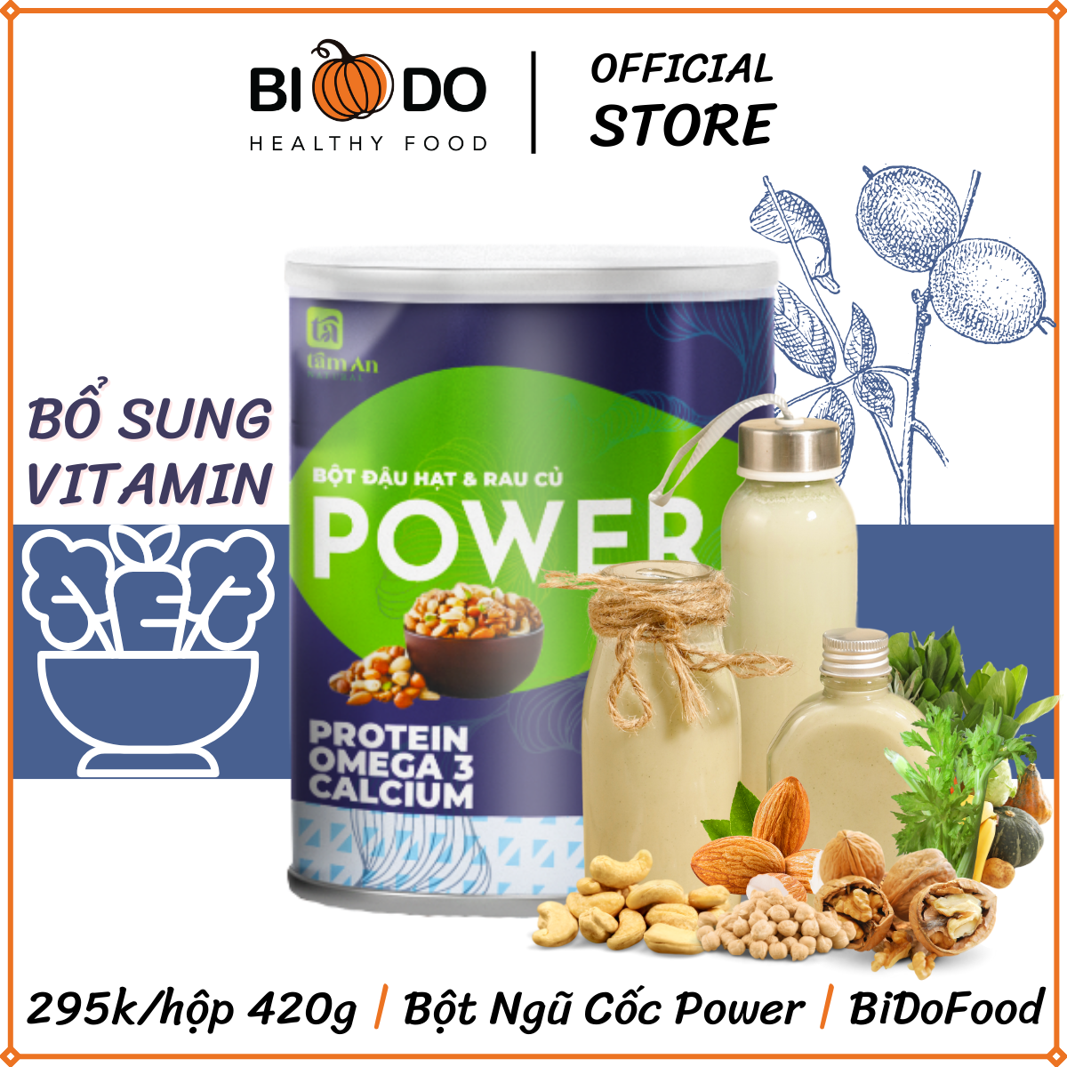 Bột Đậu Power Ngũ Cốc Dinh Dưỡng 420g - BiDoFood - Bổ Sung Vitamin Tổng Hợp