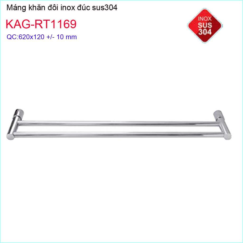 Giá treo khăn inox 304, giá vắt khăn, thanh treo khăn KAG-RT1169