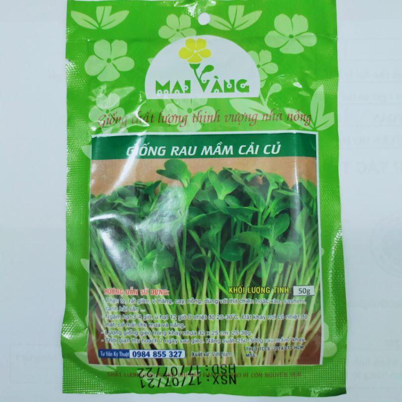 Hạt giống Rau Mầm Củ Cải trắng_50g-100g