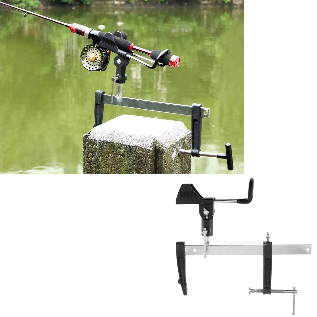 Adjustable Clamp on Fishing Rod Holder Rack Pole Bracket Fishing Tackle S